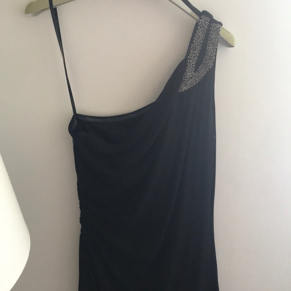 Calvin Klein Black One Shoulder Gown